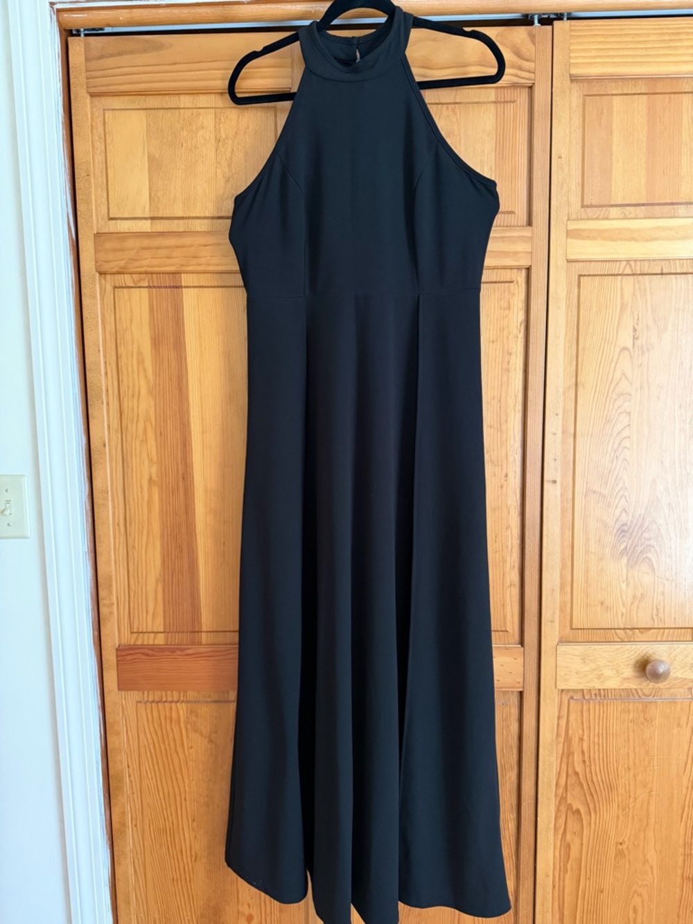 Women's Black Halter Maxi Dress